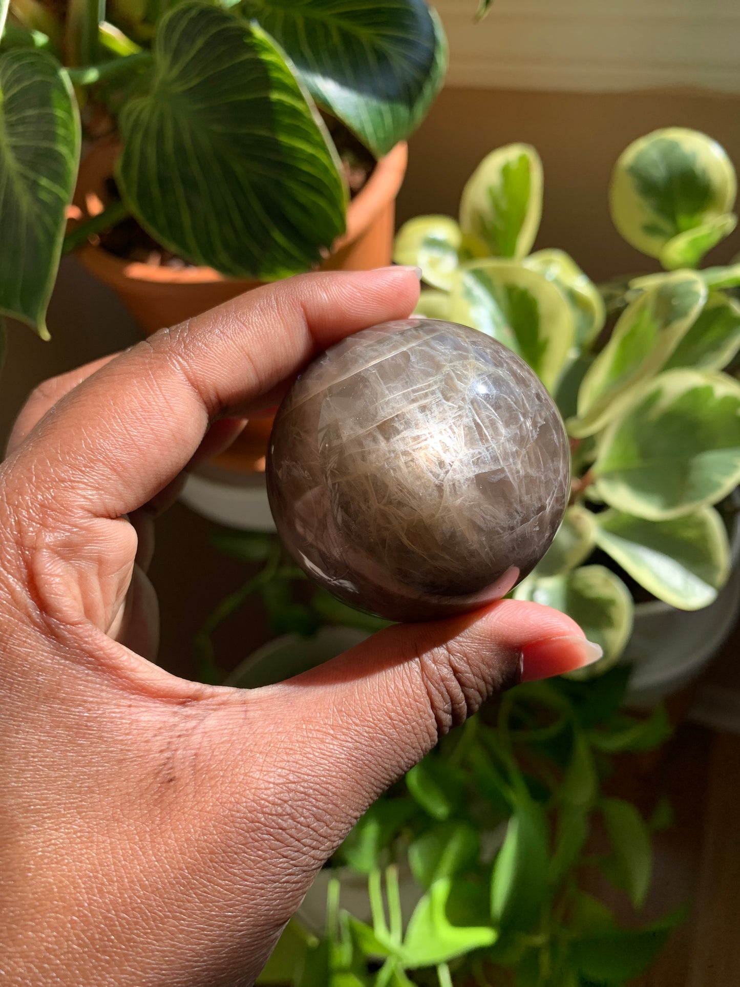 Black Moonstone Sphere