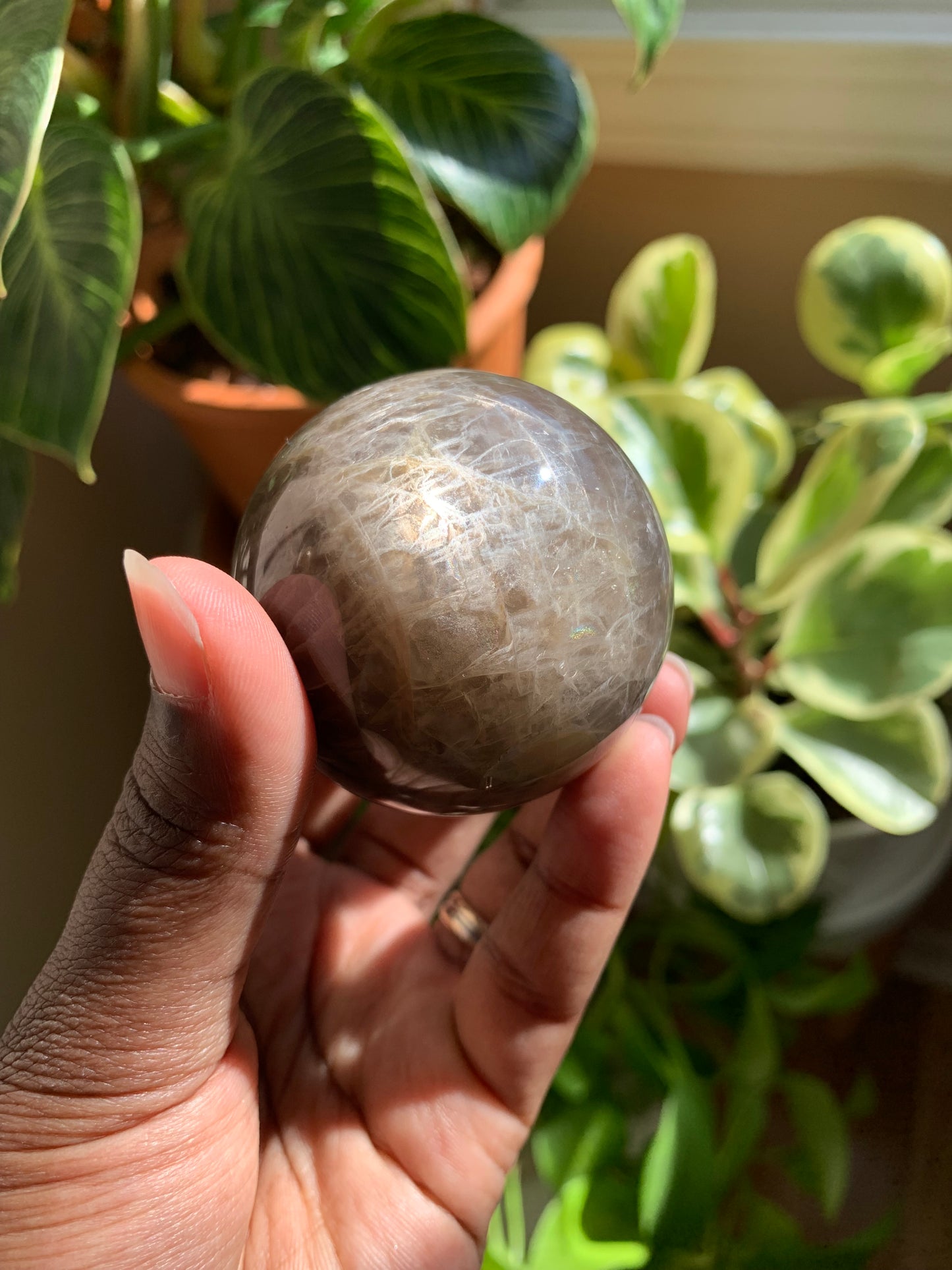 Black Moonstone Sphere