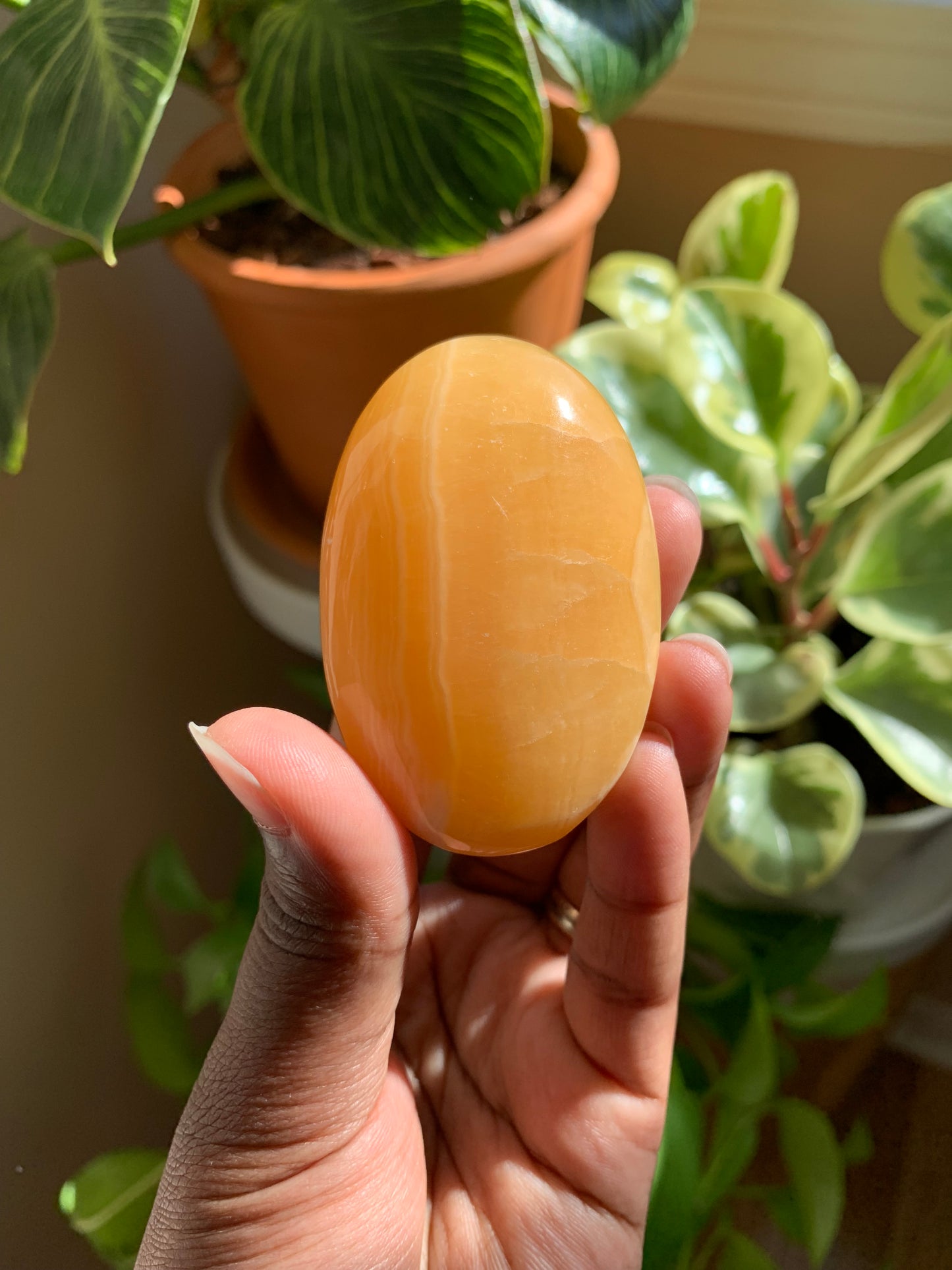 Orange Calcite Palmstone