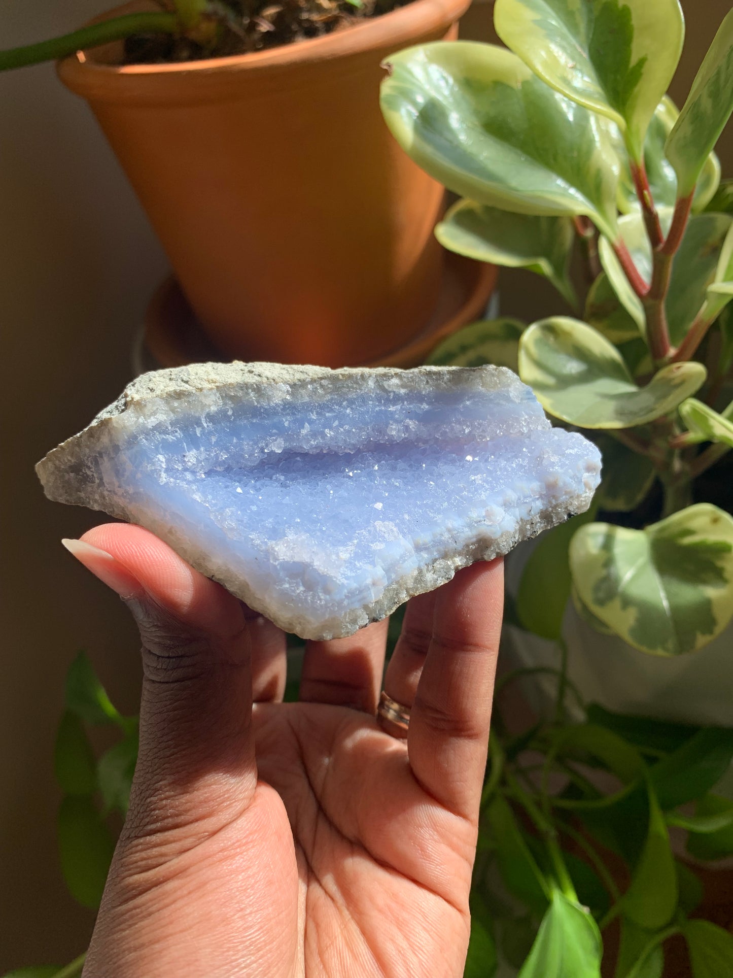 Blue Lace Agate Geode