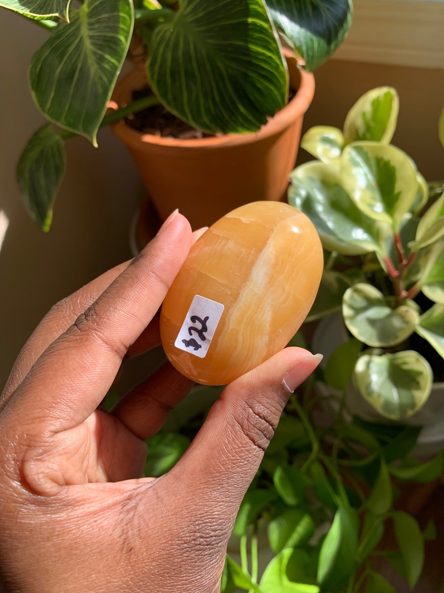 Orange Calcite Palmstone