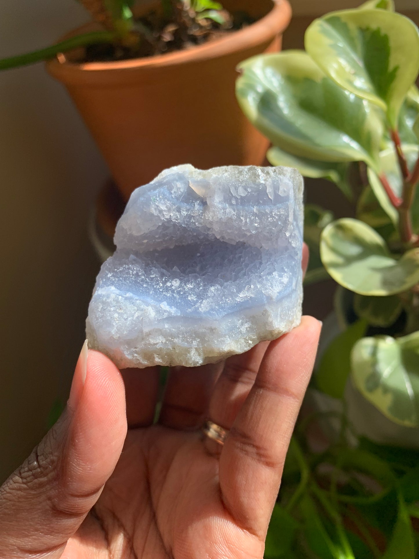 Blue Lace Agate Geode