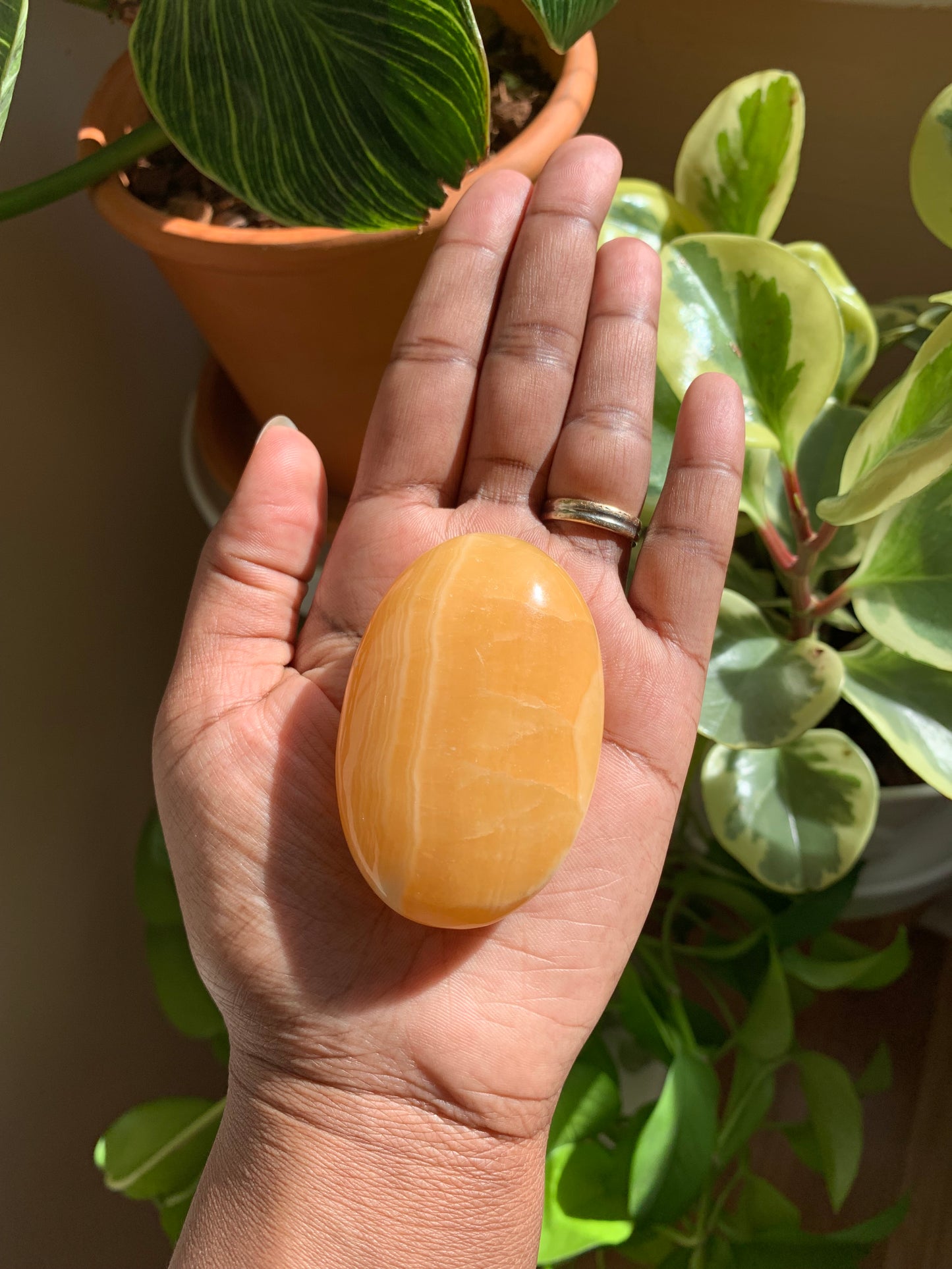 Orange Calcite Palmstone