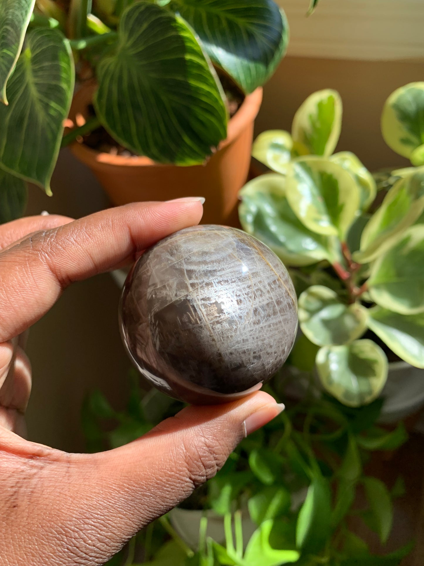 Black Moonstone Sphere