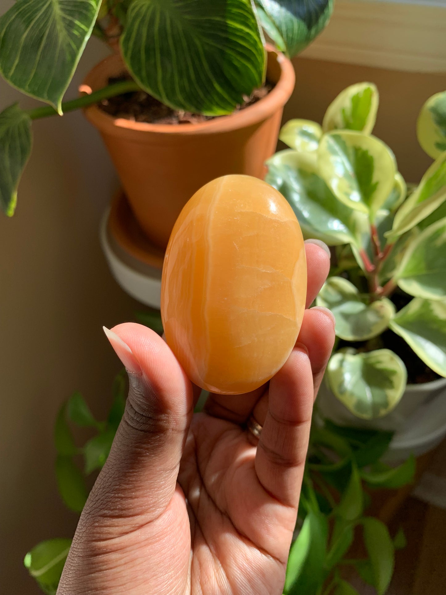 Orange Calcite Palmstone